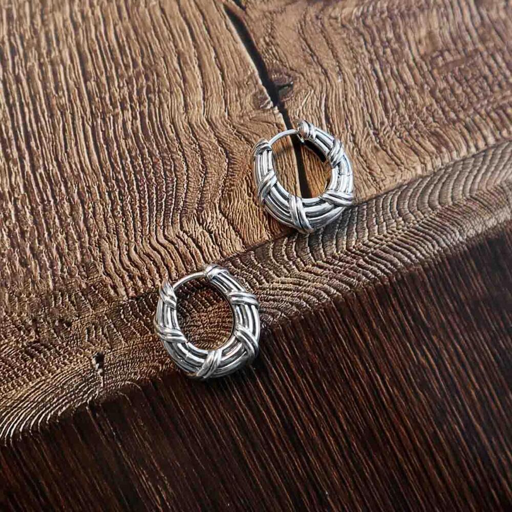 Peter Thomas Roth Huggie Hoop Earrings in Sterling Silver - Picture 3 of 4